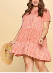 Polka Dot Oversized Tunic Dress