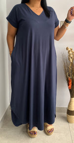 Load image into Gallery viewer, Navy Maxi Dress
