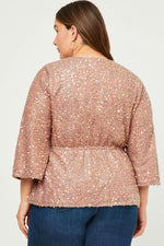 Load image into Gallery viewer, Sequins Mauve Top

