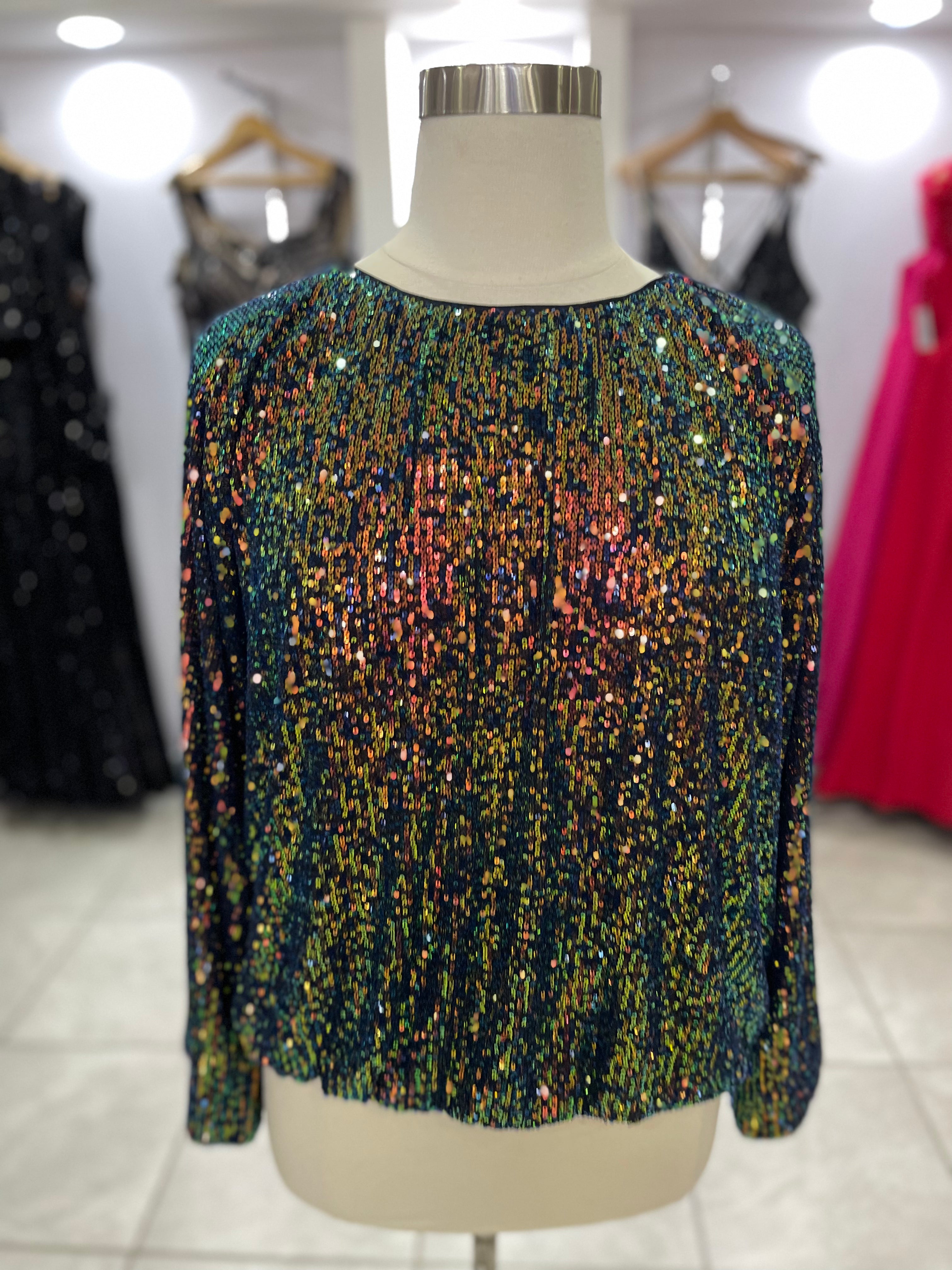 **SALE** Sequins Long Sleeve Top